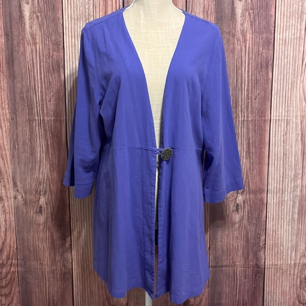 Soft Surroundings One-Button Jacket-Periwinkle - image 1